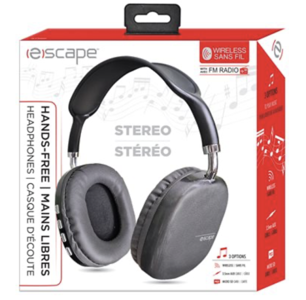 Escape Wireless Hands-Free Stereo Headphones with Radio